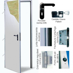 Porta corta-fogo interior