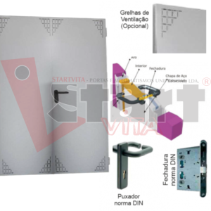 Porta Multiuso Dupla cinzenta